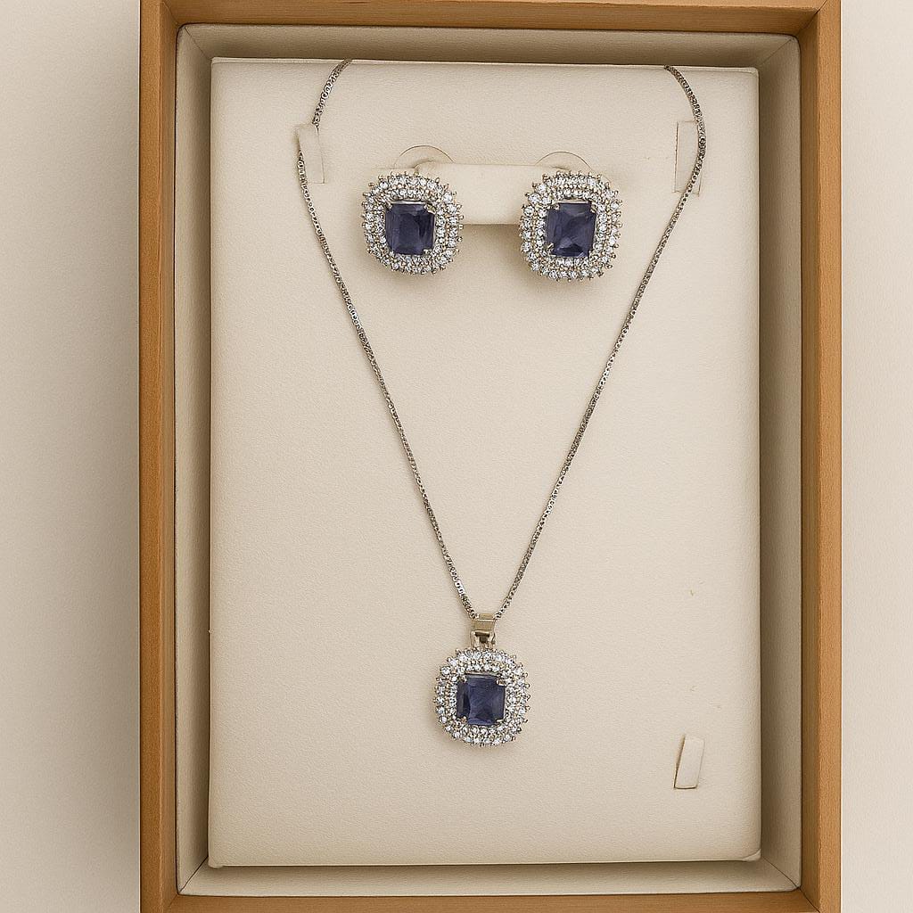 Full Set of Jewelery , Blue Diamonds