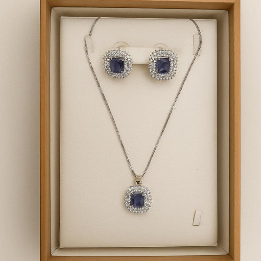 Full Set of Jewelery , Blue Diamonds